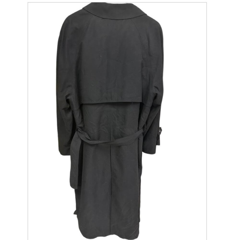 Ralph Lauren Blue Label Vintage Double-Breasted Unisex Trench Coat EUC Black 40R - Picture 5 of 10